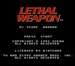 Lethal Weapon title screenshot